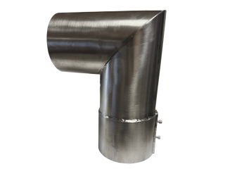 90 laipsnių alkūnė kaminui 125 mm